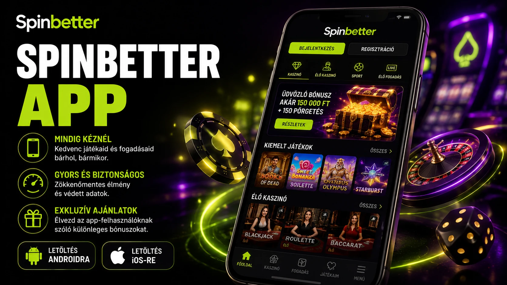 A SpinBetter apk download lépései